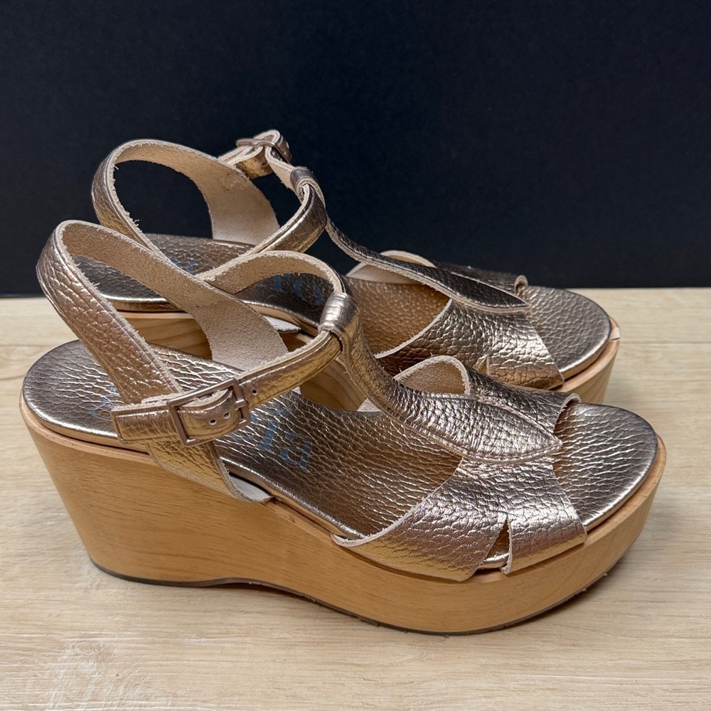 Pedro Garcia Natural Domiel Platform Wedge, SIZE 8 1/2 US - Picture 2 of 11